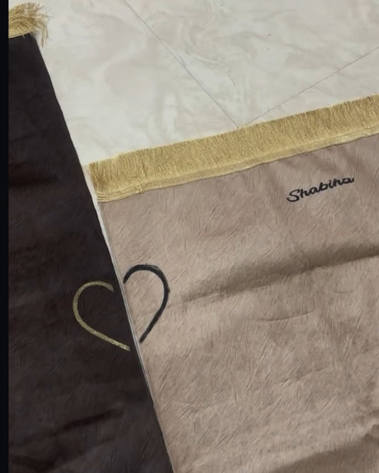 Couple Prayer Mat Set with Heart Design and Names