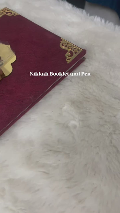Nikkah Booklet with Thumbprint and Nikkah Pen